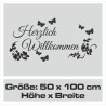 Wandaufkleber Wandtattoo Aufkleber Wand Herzlich Willkommen Schriftzug Tattoo Sprachen Herz Dekor Welcome Zuhause Home Sweet