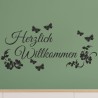 Wandaufkleber Wandtattoo Aufkleber Wand Herzlich Willkommen Schriftzug Tattoo Sprachen Herz Dekor Welcome Zuhause Home Sweet