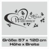 Wandaufkleber Wandtattoo Aufkleber Wand Herzlich Willkommen Schriftzug Tattoo Sprachen Herz Dekor Welcome Zuhause Home Sweet