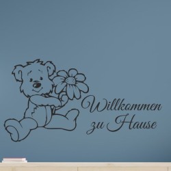 Wandaufkleber Wandtattoo Aufkleber Wand Herzlich Willkommen Schriftzug Tattoo Sprachen Herz Dekor Welcome Zuhause Home Sweet