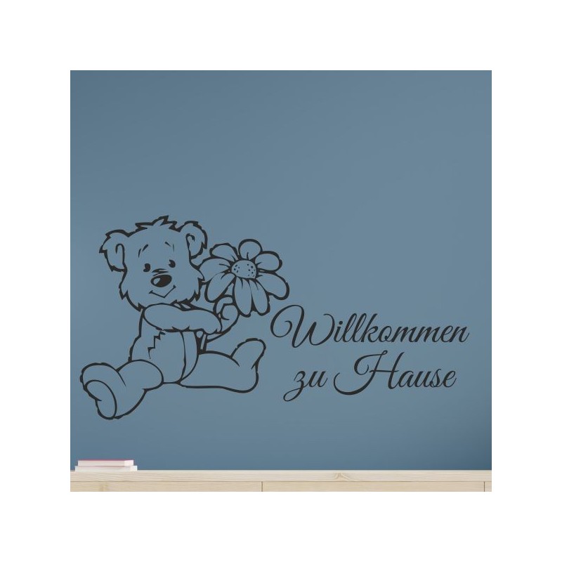 Wandaufkleber Wandtattoo Aufkleber Wand Herzlich Willkommen Schriftzug Tattoo Sprachen Herz Dekor Welcome Zuhause Home Sweet