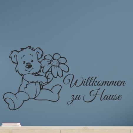 Wandaufkleber Wandtattoo Aufkleber Wand Herzlich Willkommen Schriftzug Tattoo Sprachen Herz Dekor Welcome Zuhause Home Sweet