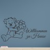 Wandaufkleber Wandtattoo Aufkleber Wand Herzlich Willkommen Schriftzug Tattoo Sprachen Herz Dekor Welcome Zuhause Home Sweet