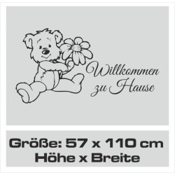Wandaufkleber Wandtattoo Aufkleber Wand Herzlich Willkommen Schriftzug Tattoo Sprachen Herz Dekor Welcome Zuhause Home Sweet