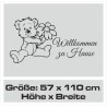 Wandaufkleber Wandtattoo Aufkleber Wand Herzlich Willkommen Schriftzug Tattoo Sprachen Herz Dekor Welcome Zuhause Home Sweet