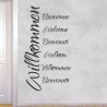 Wandaufkleber Wandtattoo Aufkleber Wand Herzlich Willkommen Schriftzug Tattoo Sprachen Herz Dekor Welcome Zuhause Home Sweet