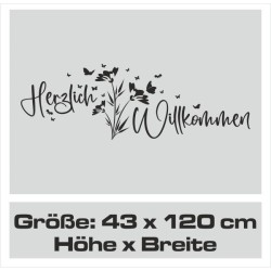 Wandaufkleber Wandtattoo Aufkleber Wand Herzlich Willkommen Schriftzug Tattoo Sprachen Herz Dekor Welcome Zuhause Home Sweet