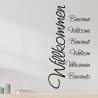 Wandaufkleber Wandtattoo Aufkleber Wand Herzlich Willkommen Schriftzug Tattoo Sprachen Herz Dekor Welcome Zuhause Home Sweet