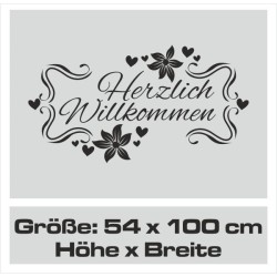 Wandaufkleber Wandtattoo Aufkleber Wand Herzlich Willkommen Schriftzug Tattoo Sprachen Herz Dekor Welcome Zuhause Home Sweet
