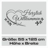 Wandaufkleber Wandtattoo Aufkleber Wand Herzlich Willkommen Schriftzug Tattoo Sprachen Herz Dekor Welcome Zuhause Home Sweet