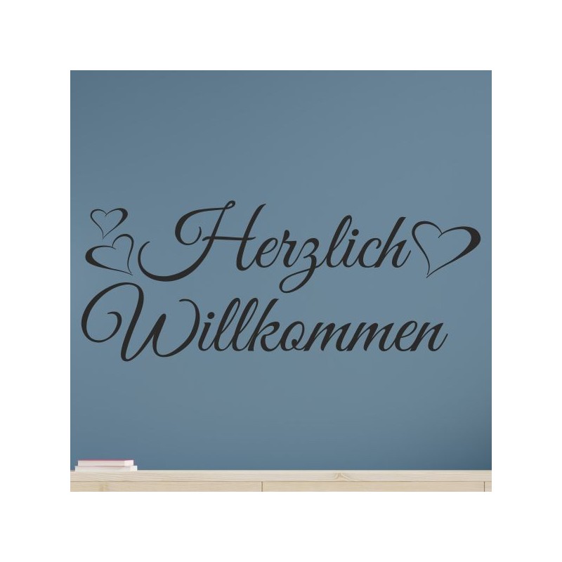 Wandaufkleber Wandtattoo Aufkleber Wand Herzlich Willkommen Schriftzug Tattoo Sprachen Herz Dekor Welcome Zuhause Home Sweet