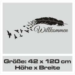 Wandaufkleber Wandtattoo Aufkleber Wand Herzlich Willkommen Schriftzug Tattoo Sprachen Herz Dekor Welcome Zuhause Home Sweet