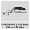 Wandaufkleber Wandtattoo Aufkleber Wand Herzlich Willkommen Schriftzug Tattoo Sprachen Herz Dekor Welcome Zuhause Home Sweet