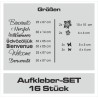 Wandaufkleber Wandtattoo Aufkleber Wand Herzlich Willkommen Schriftzug Tattoo Sprachen Herz Dekor Welcome Zuhause Home Sweet