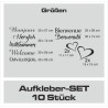 Wandaufkleber Wandtattoo Aufkleber Wand Herzlich Willkommen Schriftzug Tattoo Sprachen Herz Dekor Welcome Zuhause Home Sweet