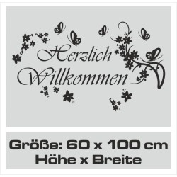 Wandaufkleber Wandtattoo Aufkleber Wand Herzlich Willkommen Schriftzug Tattoo Sprachen Herz Dekor Welcome Zuhause Home Sweet