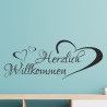 Wandaufkleber Wandtattoo Aufkleber Wand Herzlich Willkommen Schriftzug Tattoo Sprachen Herz Dekor Welcome Zuhause Home Sweet