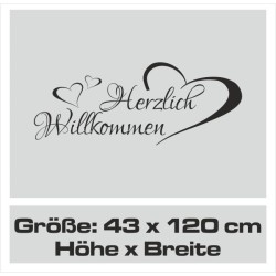 Wandaufkleber Wandtattoo Aufkleber Wand Herzlich Willkommen Schriftzug Tattoo Sprachen Herz Dekor Welcome Zuhause Home Sweet