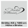 Wandaufkleber Wandtattoo Aufkleber Wand Herzlich Willkommen Schriftzug Tattoo Sprachen Herz Dekor Welcome Zuhause Home Sweet