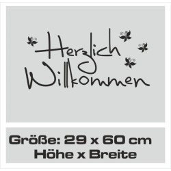 Wandaufkleber Wandtattoo Aufkleber Wand Herzlich Willkommen Schriftzug Tattoo Sprachen Herz Dekor Welcome Zuhause Home Sweet