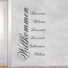 Wandaufkleber Wandtattoo Aufkleber Wand Herzlich Willkommen Schriftzug Tattoo Sprachen Herz Dekor Welcome Zuhause Home Sweet