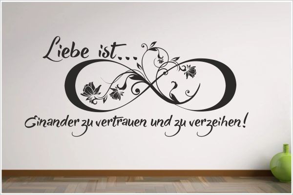 Liebe Ist Vertrauen Verzeihen Endlosschleife Wandaufkleber Wandtattoo Aufkleber Love Ehe Liebe Romantik Der Dekor Aufkleber Shop