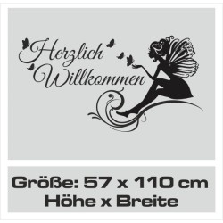 Wandaufkleber Wandtattoo Aufkleber Wand Herzlich Willkommen Schriftzug Tattoo Sprachen Herz Dekor Welcome Zuhause Home Sweet