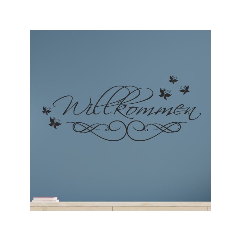 Wandaufkleber Wandtattoo Aufkleber Wand Herzlich Willkommen Schriftzug Tattoo Sprachen Herz Dekor Welcome Zuhause Home Sweet