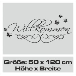 Wandaufkleber Wandtattoo Aufkleber Wand Herzlich Willkommen Schriftzug Tattoo Sprachen Herz Dekor Welcome Zuhause Home Sweet