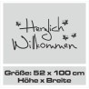 Wandaufkleber Wandtattoo Aufkleber Wand Herzlich Willkommen Schriftzug Tattoo Sprachen Herz Dekor Welcome Zuhause Home Sweet