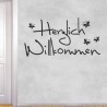 Wandaufkleber Wandtattoo Aufkleber Wand Herzlich Willkommen Schriftzug Tattoo Sprachen Herz Dekor Welcome Zuhause Home Sweet