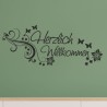 Wandaufkleber Wandtattoo Aufkleber Wand Herzlich Willkommen Schriftzug Tattoo Sprachen Herz Dekor Welcome Zuhause Home Sweet
