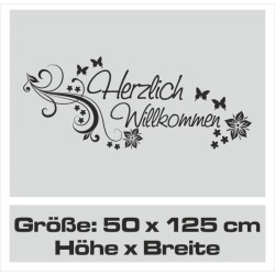 Wandaufkleber Wandtattoo Aufkleber Wand Herzlich Willkommen Schriftzug Tattoo Sprachen Herz Dekor Welcome Zuhause Home Sweet