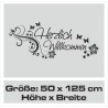 Wandaufkleber Wandtattoo Aufkleber Wand Herzlich Willkommen Schriftzug Tattoo Sprachen Herz Dekor Welcome Zuhause Home Sweet