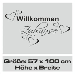 Wandaufkleber Wandtattoo Aufkleber Wand Herzlich Willkommen Schriftzug Tattoo Sprachen Herz Dekor Welcome Zuhause Home Sweet