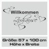 Wandaufkleber Wandtattoo Aufkleber Wand Herzlich Willkommen Schriftzug Tattoo Sprachen Herz Dekor Welcome Zuhause Home Sweet