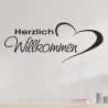 Wandaufkleber Wandtattoo Aufkleber Wand Herzlich Willkommen Schriftzug Tattoo Sprachen Herz Dekor Welcome Zuhause Home Sweet