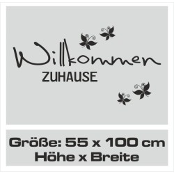 Wandaufkleber Wandtattoo Aufkleber Wand Herzlich Willkommen Schriftzug Tattoo Sprachen Herz Dekor Welcome Zuhause Home Sweet