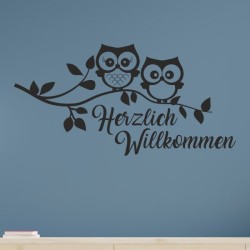 Wandaufkleber Wandtattoo Aufkleber Wand Herzlich Willkommen Schriftzug Tattoo Sprachen Herz Dekor Welcome Zuhause Home Sweet