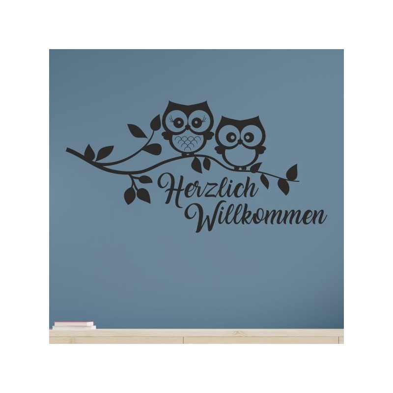 Wandaufkleber Wandtattoo Aufkleber Wand Herzlich Willkommen Schriftzug Tattoo Sprachen Herz Dekor Welcome Zuhause Home Sweet
