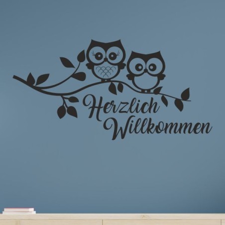 Wandaufkleber Wandtattoo Aufkleber Wand Herzlich Willkommen Schriftzug Tattoo Sprachen Herz Dekor Welcome Zuhause Home Sweet