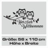 Wandaufkleber Wandtattoo Aufkleber Wand Herzlich Willkommen Schriftzug Tattoo Sprachen Herz Dekor Welcome Zuhause Home Sweet