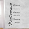 Wandaufkleber Wandtattoo Aufkleber Wand Herzlich Willkommen Schriftzug Tattoo Sprachen Herz Dekor Welcome Zuhause Home Sweet