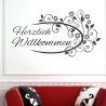 Wandaufkleber Wandtattoo Aufkleber Wand Herzlich Willkommen Schriftzug Tattoo Sprachen Herz Dekor Welcome Zuhause Home Sweet