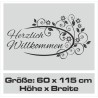 Wandaufkleber Wandtattoo Aufkleber Wand Herzlich Willkommen Schriftzug Tattoo Sprachen Herz Dekor Welcome Zuhause Home Sweet