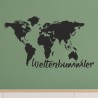 Wandaufkleber Wandtattoo Aufkleber Wand Tattoo Landschaft Berge Alpen Weg Kompass Hirsch Geweih Panorama Wandern Globus Biker