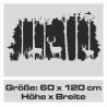 Wandaufkleber Wandtattoo Aufkleber Wand Tattoo Landschaft Berge Alpen Weg Kompass Hirsch Geweih Panorama Wandern Globus Biker