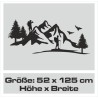 Wandaufkleber Wandtattoo Aufkleber Wand Tattoo Landschaft Berge Alpen Weg Kompass Hirsch Geweih Panorama Wandern Globus Biker