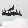 Wandaufkleber Wandtattoo Aufkleber Wand Tattoo Landschaft Berge Alpen Weg Kompass Hirsch Geweih Panorama Wandern Globus Biker