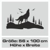 Wandaufkleber Wandtattoo Aufkleber Wand Tattoo Landschaft Berge Alpen Weg Kompass Hirsch Geweih Panorama Wandern Globus Biker